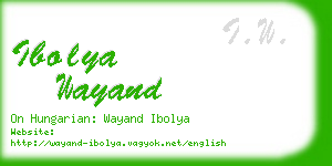 ibolya wayand business card